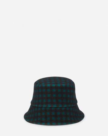 LANVIN Mens Hats | Wool bucket hat BLACK/DRAGON