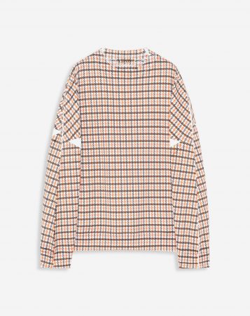 LANVIN Mens Knitwear & Sweatshirts | Overprinted oversized sweatshirt BROWN/ORANGE