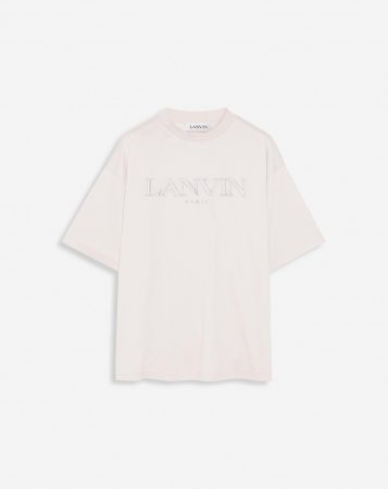 LANVIN Womens T-Shirts & Sweatshirts | Oversized lanvin paris embroidered t-shirt MASTIC